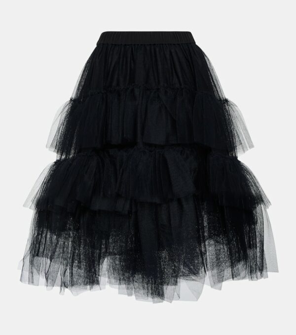 Simone Rocha Tiered tulle midi skirt