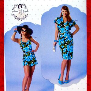 Simplicity Sewing Pattern S9290 Bolero, Bustier, Sarong Skirt Shorts, Sizes 6 8 10 12 14, Retro 1950's Beach Party Summer Pool Resort, Uncut