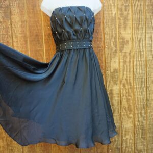 Size 10 Short Strapless Black Formal Dress With Ruched Bodice Party Womens Size Labeled House White Market