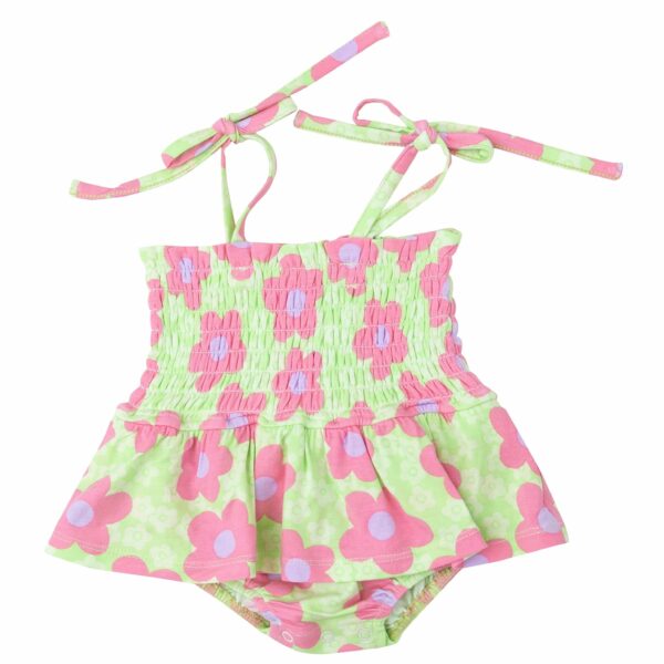 Smocked Bubble W/ Skirt - Daisy Pop