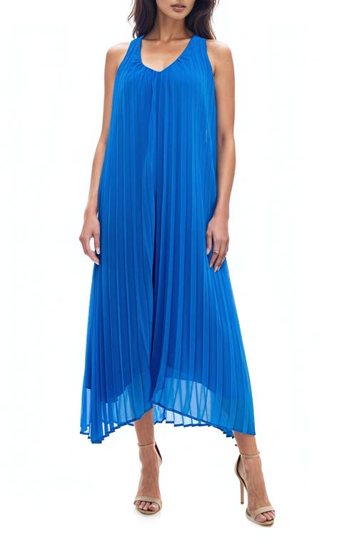 Socialite Pleated High-Low Maxi Trapeze Dress in Indigo Bunting at Nordstrom, Size X-Small