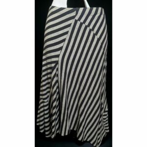 Solemio Gothic Striped Asymmetrical Skirt, Women's (Size 29)