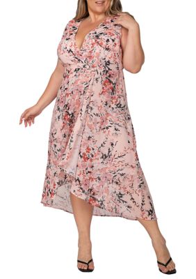 Standards and Practices Women's Plus Size Sleeveless High-Low Hem Maxi Dress