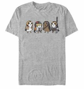 Star Wars Men's Cute Porgs Dressed As Characters Portrait Short Sleeve Graphic T-Shirt, Medium