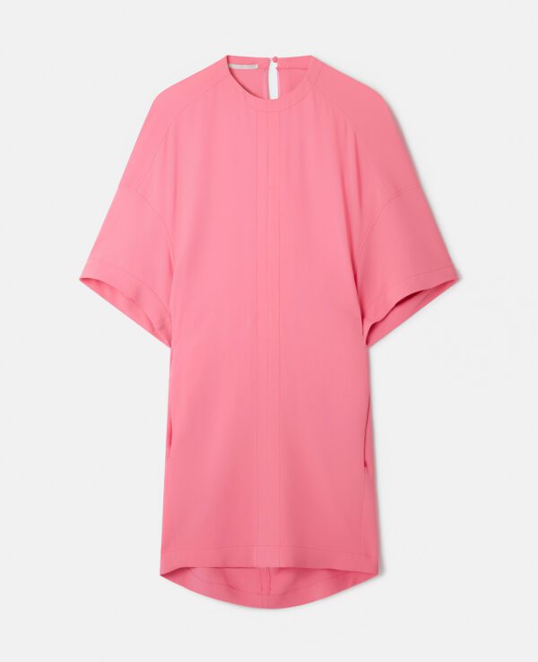 Stella McCartney - Oversized Sleeve T-Shirt Dress, Woman, Bright Pink, Size: 46