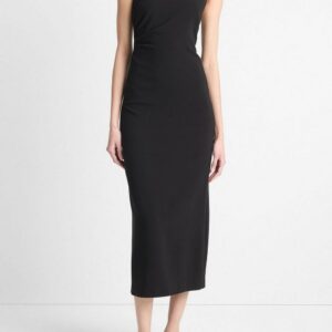 Strapless Draped Dress, Black, Size 2 Vince