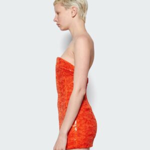 Strapless Mini Dress Orange