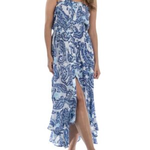 Strapless Paisley Maxi Dress Cover-Up