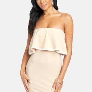 Strapless Ruffle Mini Dress