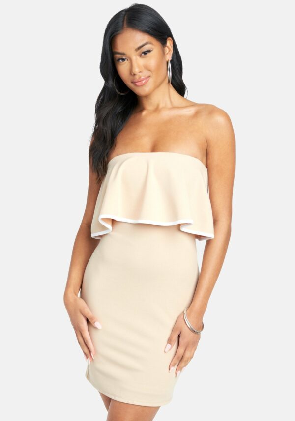 Strapless Ruffle Mini Dress