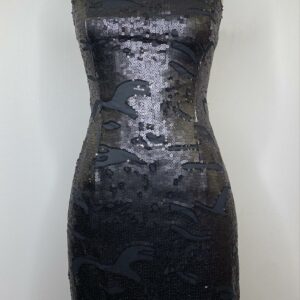 Strapless Sequin Mini Dress In Black