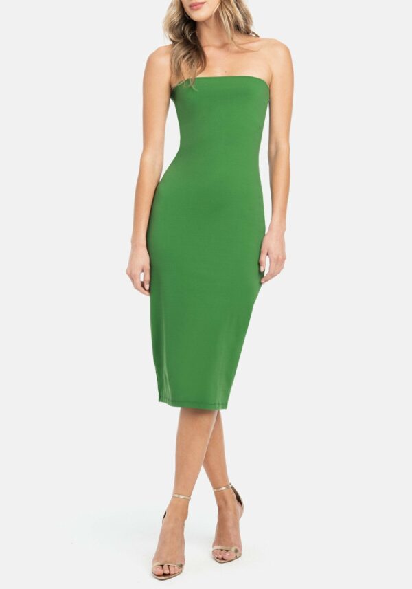 Strapless Tube Midi Luxe Dress