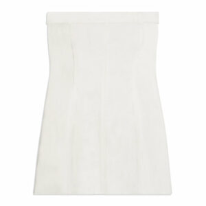 Strapless Twill Denim Dress - Classic White XL