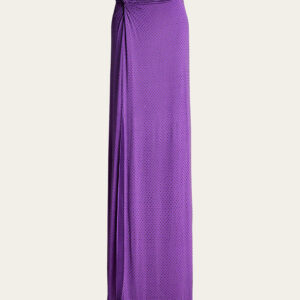 Strass Twisted Slit Maxi Sarong Skirt