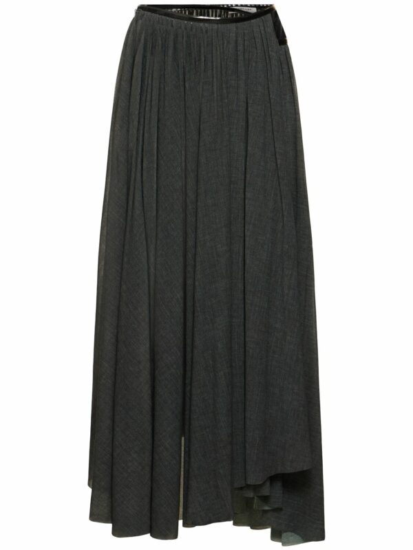 Stretch Tulle Long Skirt