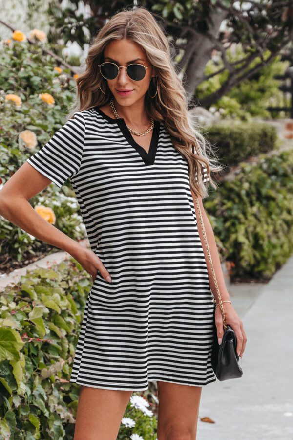 Striped Mini T-Shirt Dress