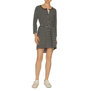 Sullivan Womens Striped Henley T-Shirt Dress