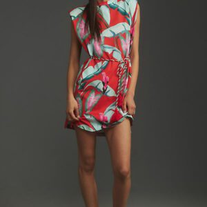 Summer Foliage Mini T-Shirt Dress