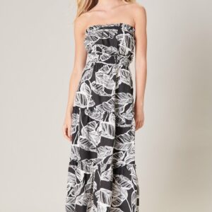 Sunny Days Strapless Tiered Maxi Dress