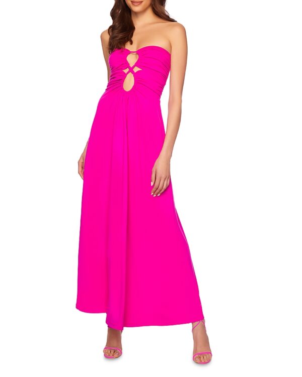 Susana Monaco Strapless Circle Front Maxi Dress