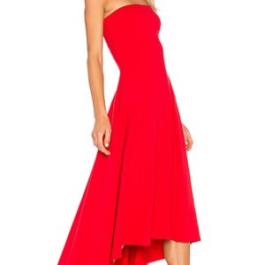 Susana Monaco Strapless Hi Low Dress in Red. - size L (also in M, S, XL, XS)