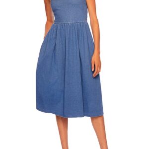 Susana Monaco Strapless Stretch Denim Dress in Light Denim at Nordstrom, Size Large