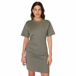 Sweaty Betty Easy Ruched T-Shirt Dress (Umbra Green) Women's Dress