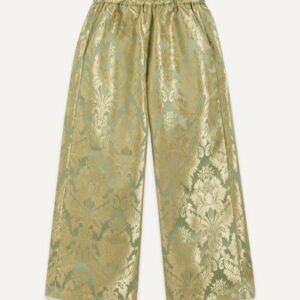 THE MEANING WELL Women's Jacquard Green Mica Culottes