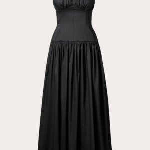 TOVE Women's Lauryn Strapless Dress in Black Cotton/Elastane