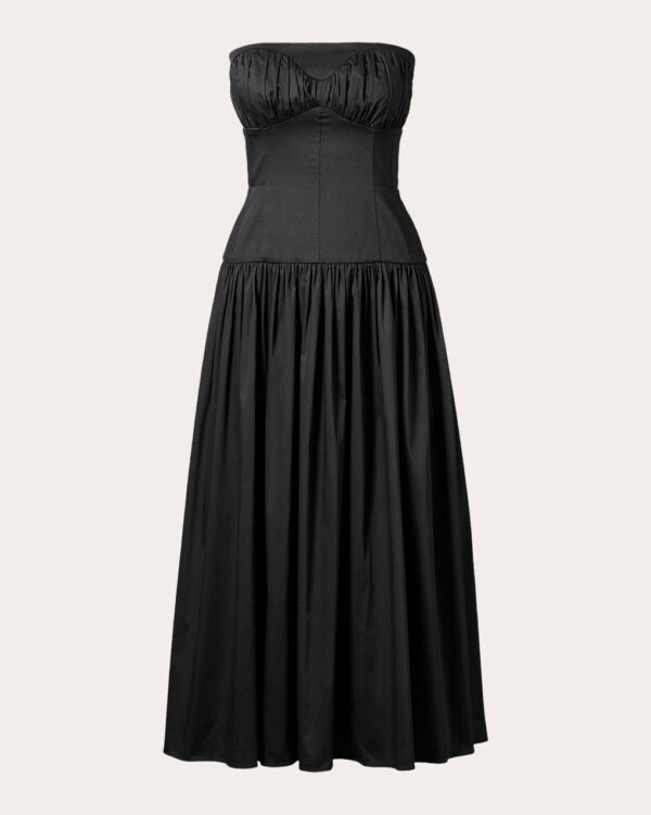 TOVE Women's Lauryn Strapless Dress in Black Cotton/Elastane