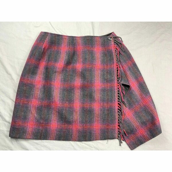 Talbots Talbot's Wool Blend Flannel Lined Sarong Style Skirt. Women's Size 8, Euc!! in White