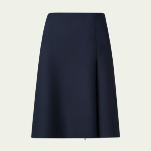 Techno Neoprene Skirt with Asymmetrical Zip-Front Slit