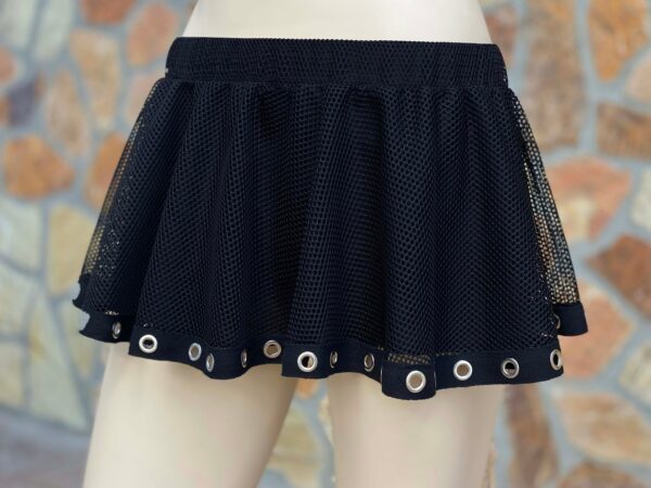 Tennis Skirt, Customizable Yoga Mini Black Ruffle Skirt Extender Slip, Dress Black-With Length Option