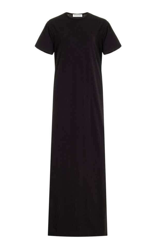 The Frankie Shop - Maya Stretch-Cotton Maxi T-Shirt Dress - Black - L - Moda Operandi