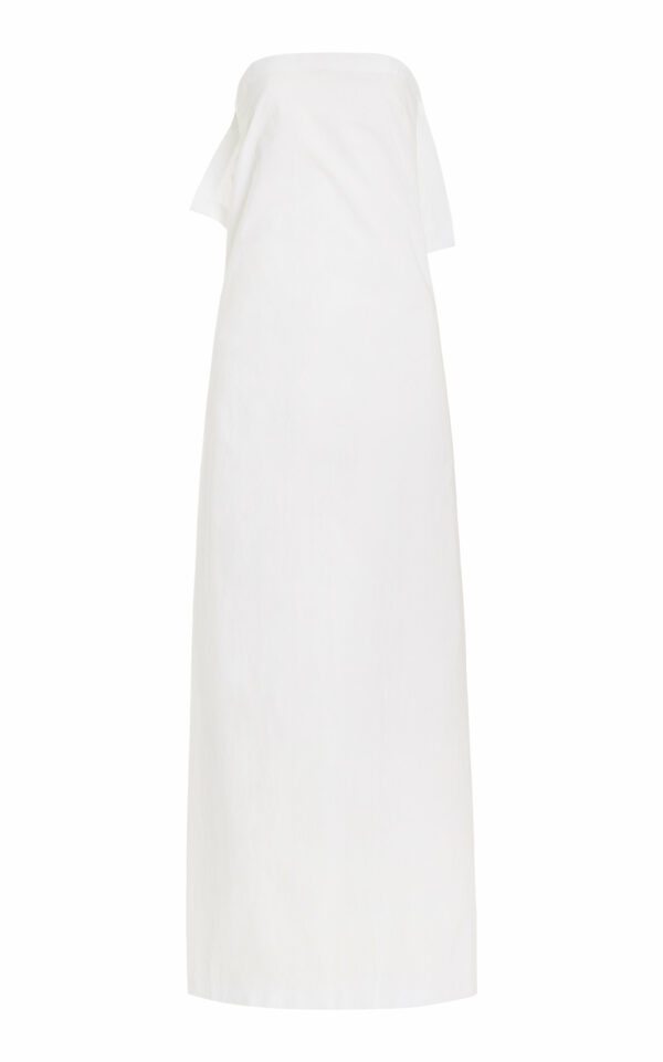 The Row - Bernette Strapless Cotton Maxi Dress - White - US 8 - Moda Operandi