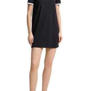 Theory Apex Ringer Organic Cotton Mini T-Shirt Dress in Black/White at Nordstrom, Size Petite