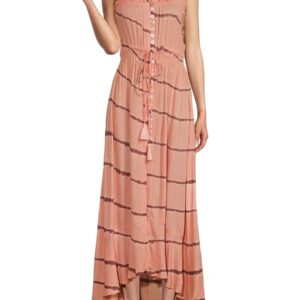 Tiare Hawaii Women's Ryden Strapless Tie Dye Cover Up Dress - Peach