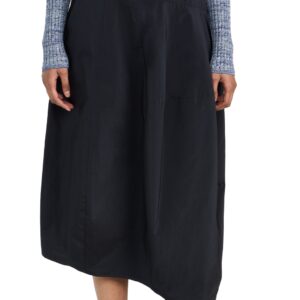 Tibi Nylon Asymmetrical Balloon Skirt Navy 2