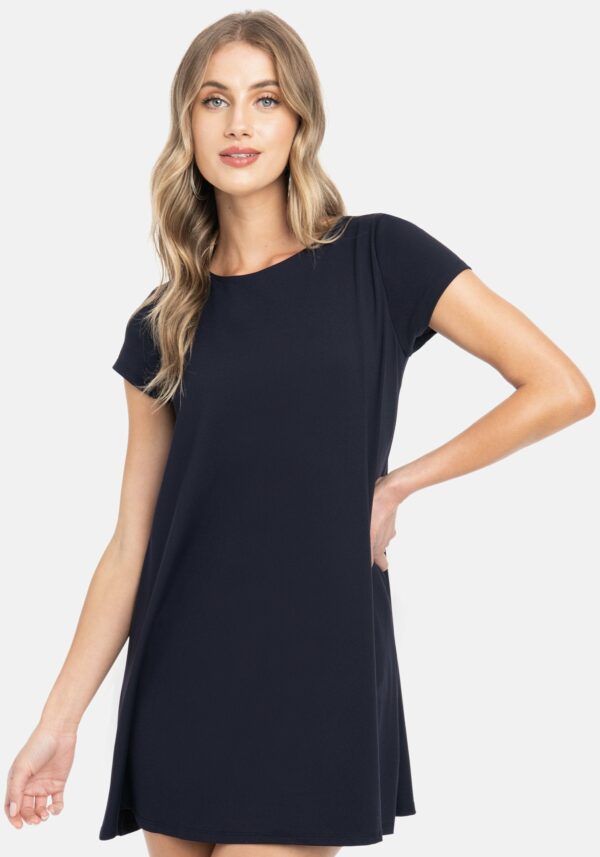 Tie Back T-Shirt Mini Luxe Dress