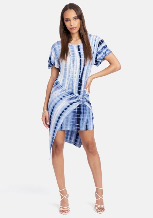 Tie Dye Ring Detail T-Shirt Dress