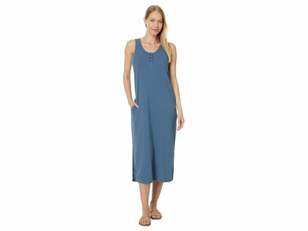 Toad&Co Piru Henley Midi Tank Dress (Pacific Blue) Women's Dress