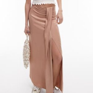 Topshop Satin Sarong Skirt in Light Pink at Nordstrom Rack, Size 6 Us (Fits Like 2-4)