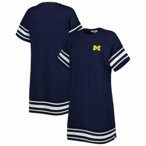 Touch Michigan Wolverines Cascade T-Shirt Dress Navy Blue, Small - NCAA Women's at Academy Sports