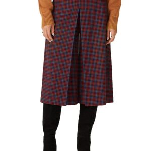 Trina Turk Women's Prizzi Plaid Culottes - Red - Size 12