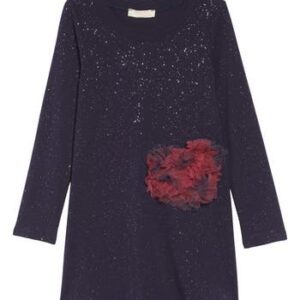 Truly Me Glitter T-Shirt Dress in Navy at Nordstrom Rack, Size 2T