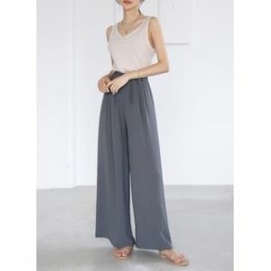 Tucked Suit Culottes with Sash