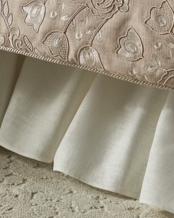 Tulip Embroidered King Ruffle Dust Skirt