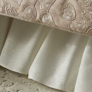 Tulip Embroidered Queen Ruffle Dust Skirt