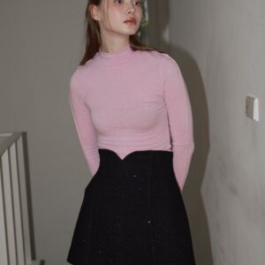 Tulip Spangle Mini Skirt - Black