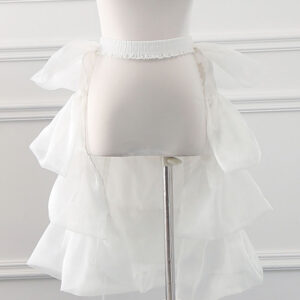 Tulle Lolita Petticoats Bell Shape Ruffles White Lolita Skirt